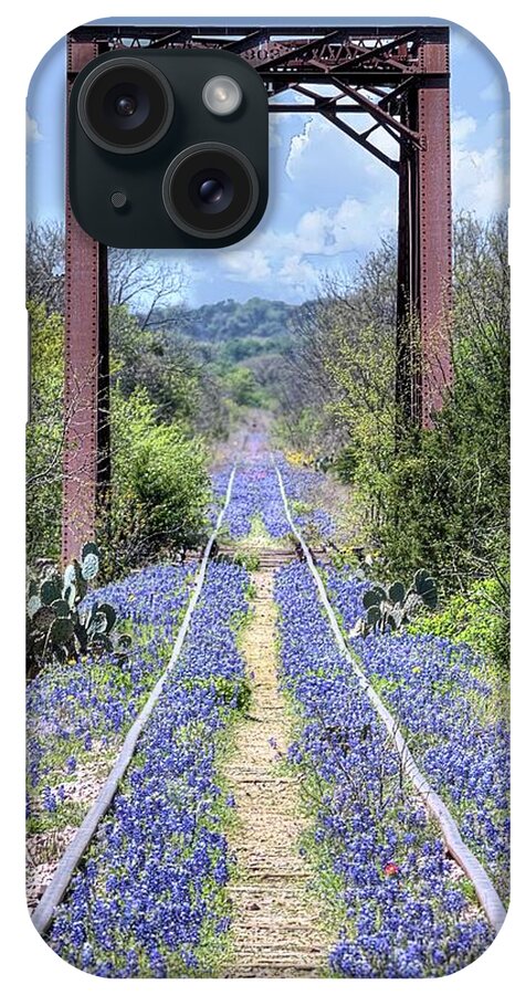 Bluebonnets iPhone Case featuring the photograph The South Texas Bluebonnet Bridge by JC Findley