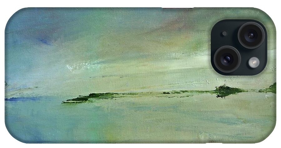 Landscape iPhone Case featuring the painting The Spit by Roger Clarke