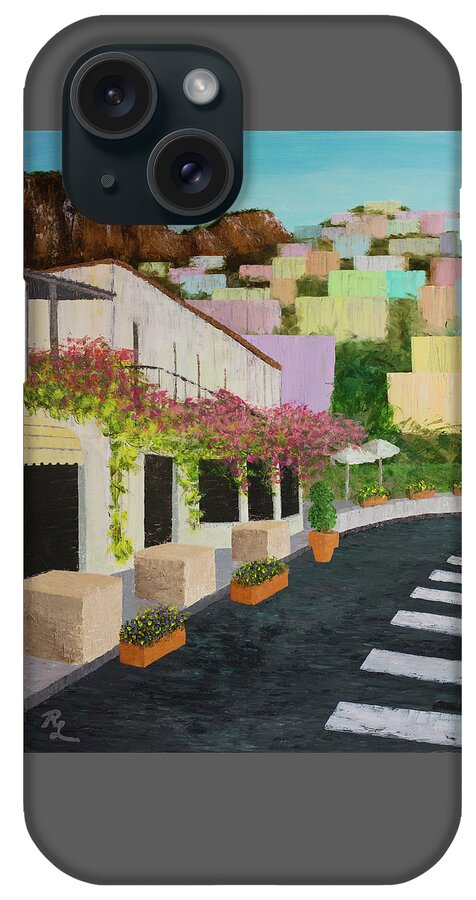 Positano iPhone Case featuring the painting The Streets of Positano by Renee Logan