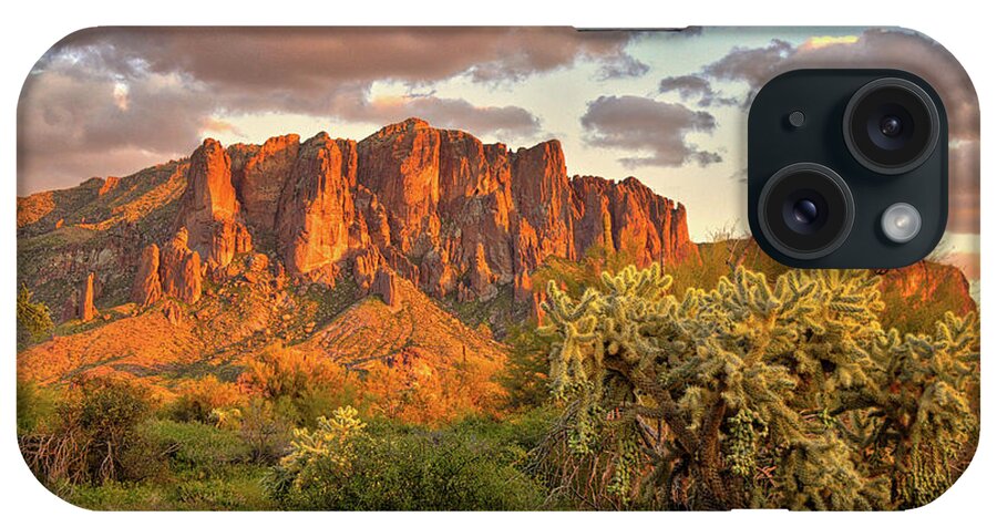 Superstition Mountains iPhone Case featuring the photograph The Superstition Mountains by Chance Kafka