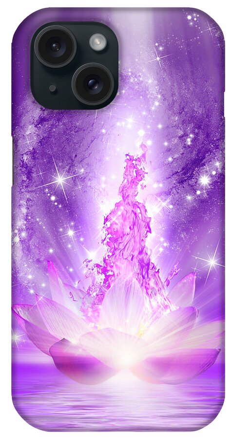 Endre iPhone Case featuring the digital art The Violet Flame 2 by Endre Balogh