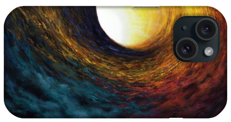 Abstract Art iPhone Case featuring the painting The Vortex by Kim Lockman