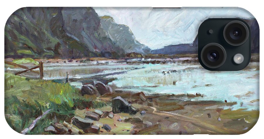 Plein Air iPhone Case featuring the painting The water arrives by Juliya Zhukova