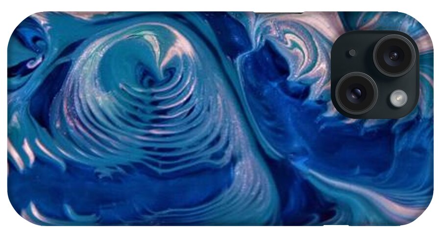 - The Wave - Painting - Acrylic On Canvas iPhone Case featuring the photograph - The Wave by THERESA Nye