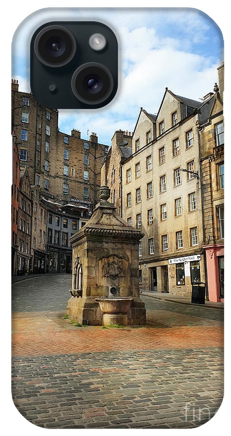 Edinburgh iPhone Case featuring the photograph The West Bow Well by Yvonne Johnstone
