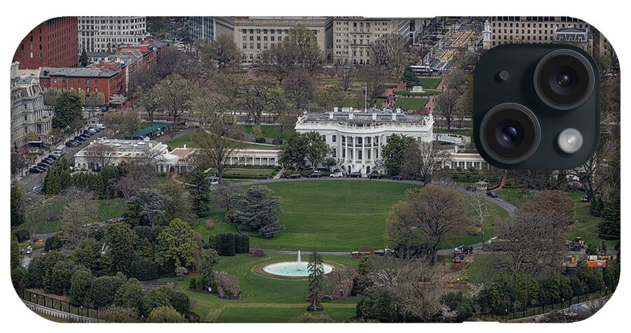 White House iPhone Case featuring the photograph The White House Aerial by Susan Candelario