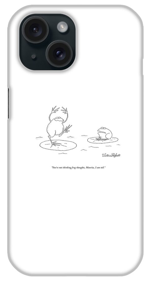 Thinking Frog Thoughts iPhone Case