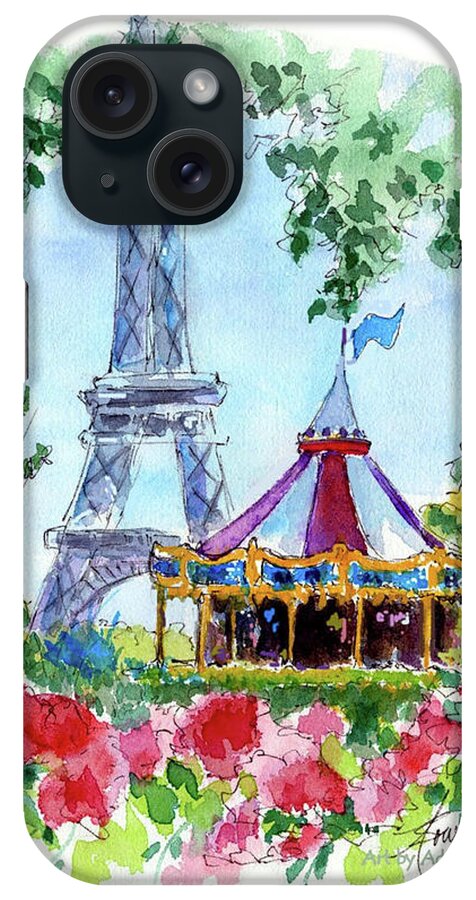 Paris iPhone Case featuring the painting This Must Be Paris by Adele Bower