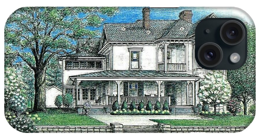 Thomas Wolfe iPhone Case featuring the drawing Thomas Wolfe House by Lee Pantas