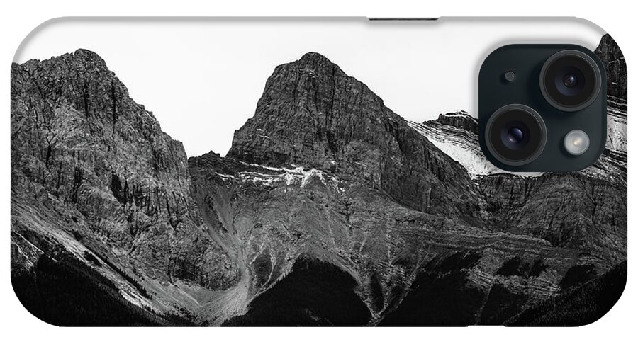 Three Sisters Black And White iPhone Case featuring the photograph Three Sisters Black And White by Dan Sproul