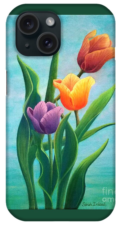 Tulips iPhone Case featuring the painting Tulips on My Mind by Sarah Irland
