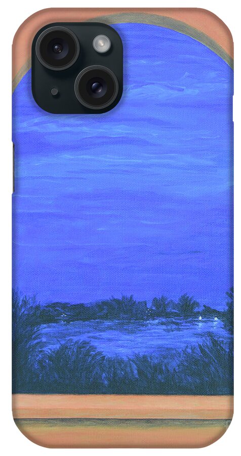Open iPhone Case featuring the painting Through The Open Window by Aicy Karbstein