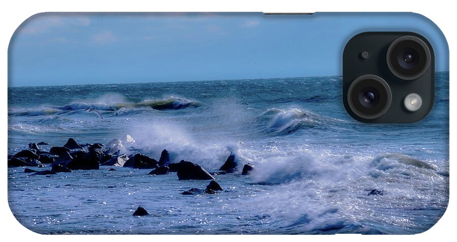Waves Crashing iPhone Case featuring the photograph Tide Rolls In by Christina McGoran
