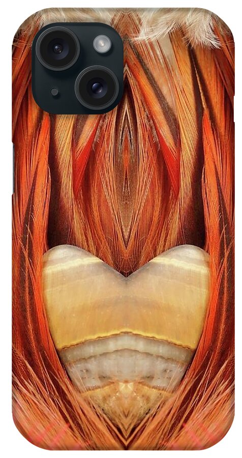  iPhone Case featuring the photograph Tiger Eye Heart by Lorella Schoales