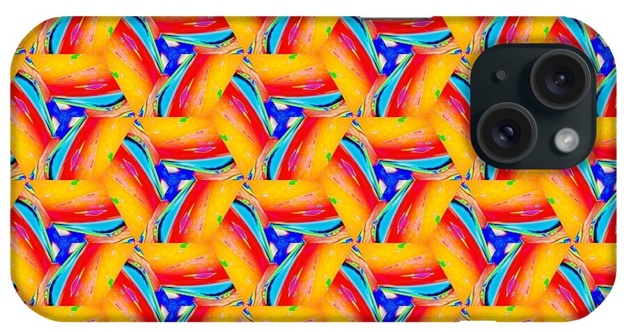 Seamless Tile iPhone Case featuring the digital art Tile 0001 by Manny Lorenzo