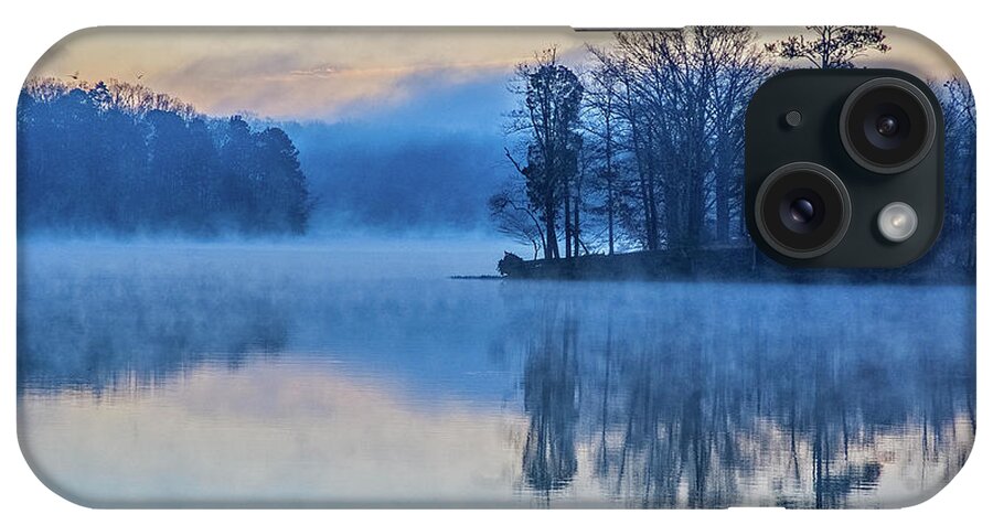 Lake Tillery iPhone Case featuring the photograph Blue Tillery Sunrise by Matthew Irvin