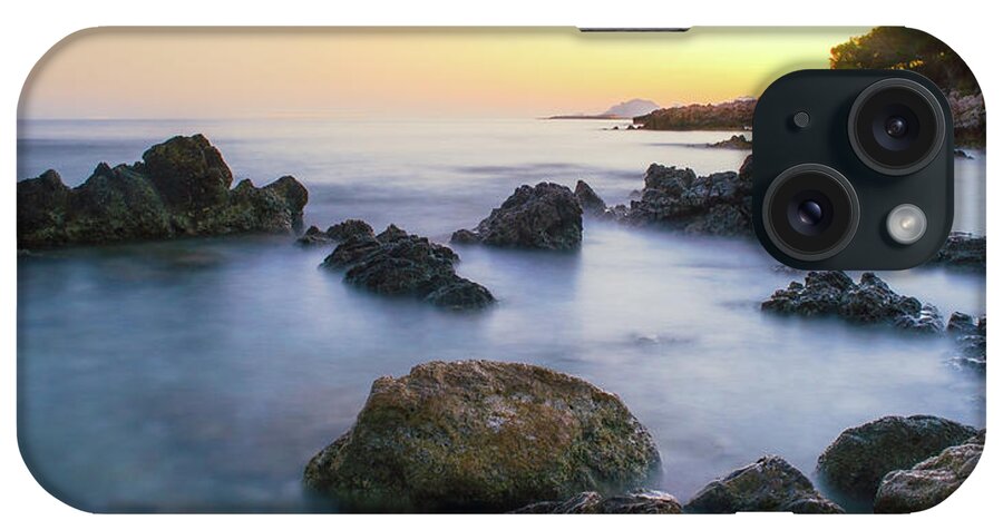 Cap D'antibes iPhone Case featuring the photograph Time suspended at sunset in Cap d'Antibes by Jean-Luc Farges