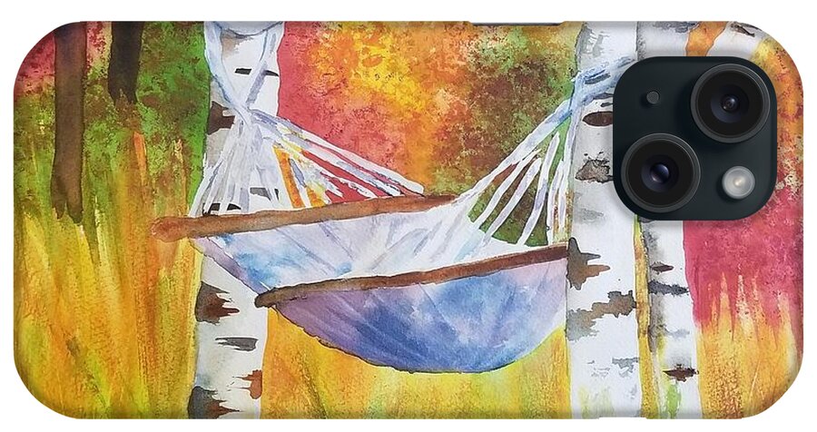 Hammock iPhone Case featuring the painting Tims' Dream by Ann Frederick