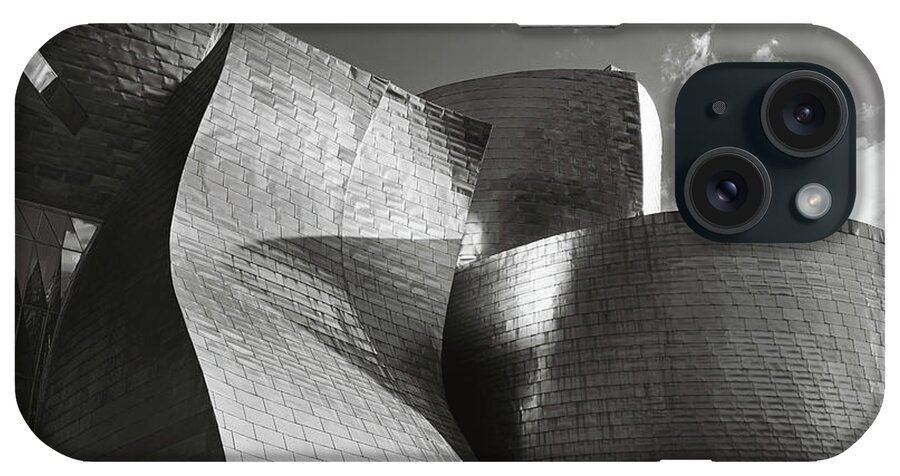 Guggenheim Museum iPhone Case featuring the photograph Titanium Shapes by Josu Ozkaritz