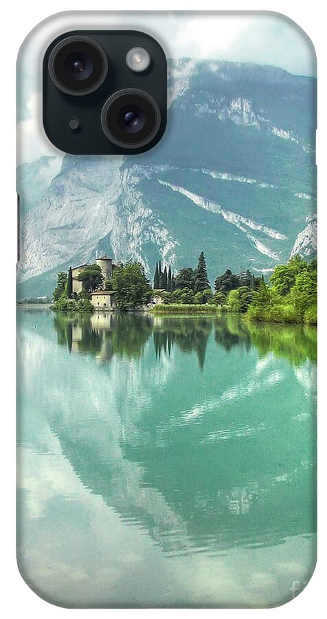 National iPhone Case featuring the photograph Toblino Lake and Castle - Italy by Paolo Signorini