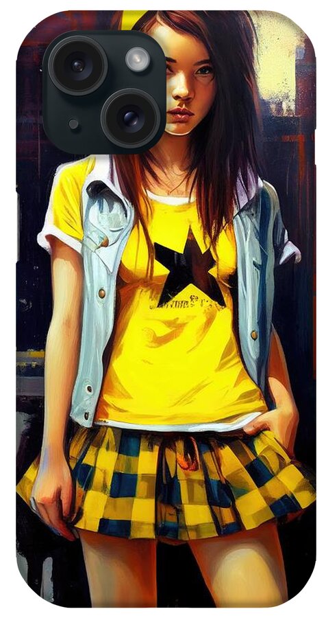 Tokio iPhone Case featuring the painting Tokio Girl by My Head Cinema