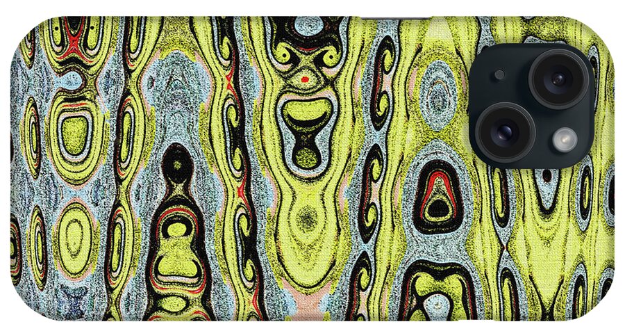 Tom Janca Panel Abstract iPhone Case featuring the digital art Tom Janca Panel Abstract 2588 by Tom Janca