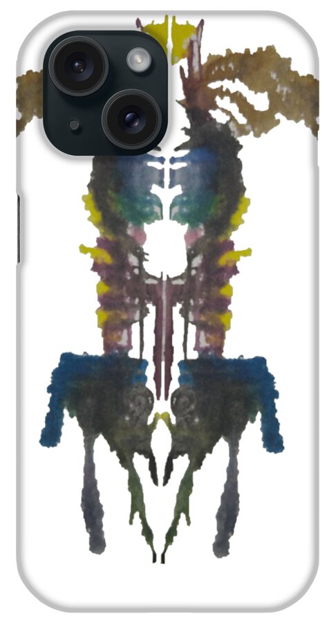 Abstract iPhone Case featuring the painting Totem Queen by Stephenie Zagorski