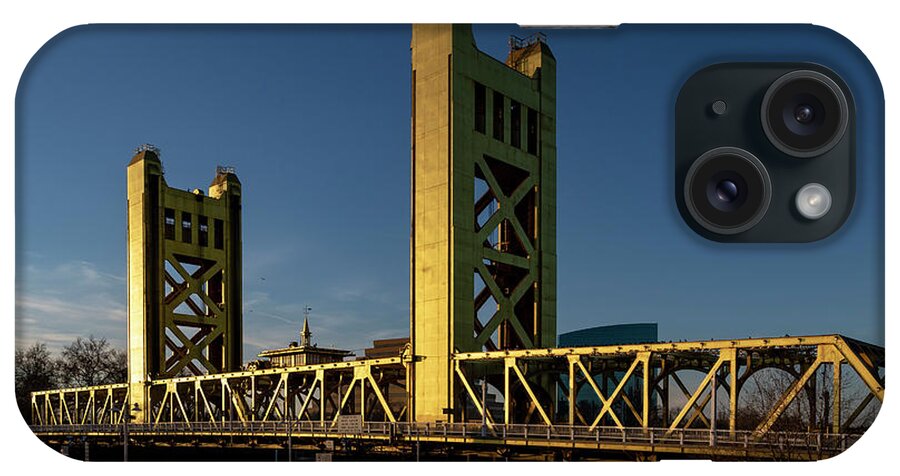 River iPhone Case featuring the photograph Tower Bridge Sunset Sacramento by Gary Geddes