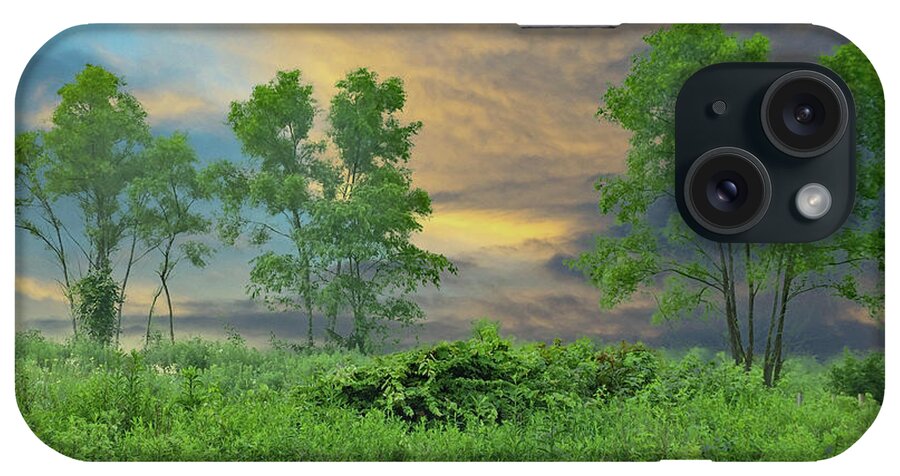 Landscape iPhone Case featuring the digital art Tree Thoughts by Allen Nice-Webb