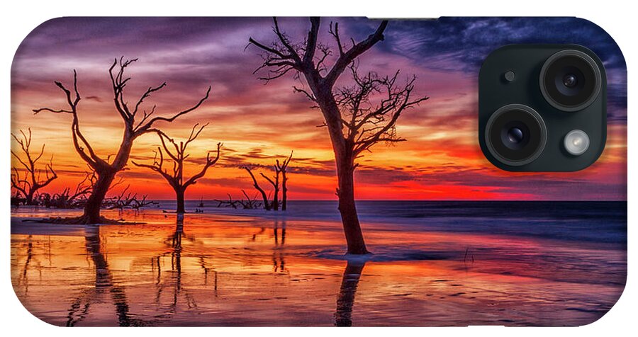South Carolina iPhone Case featuring the photograph Trees at Sunrise South Carolina by Teresa Jack