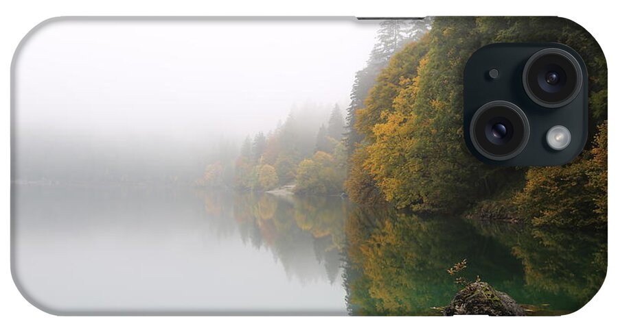 Italy iPhone Case featuring the photograph Trees Reflected On Water by Alberto Zanoni