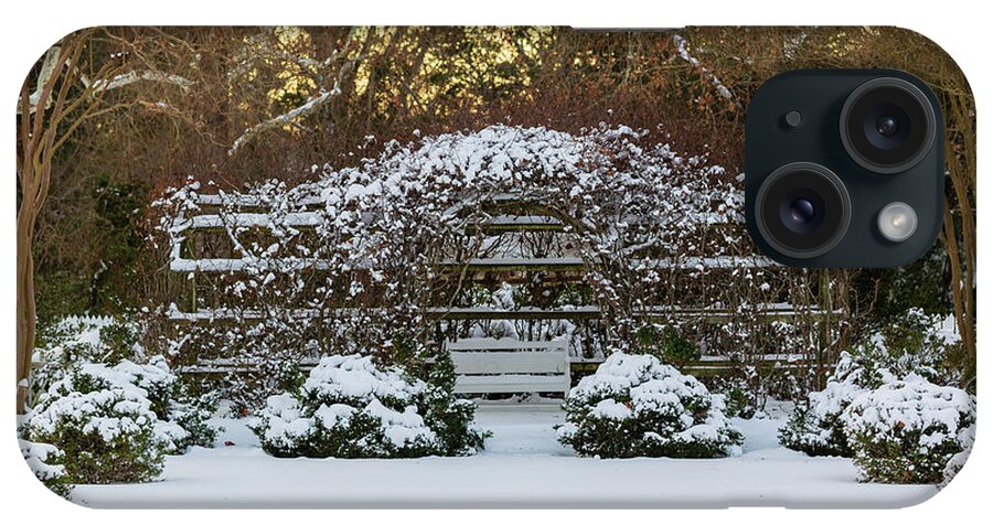 Colonial Williamsburg iPhone Case featuring the photograph Trellis in the Snow by Lara Morrison