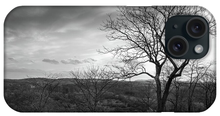 Trexler iPhone Case featuring the photograph Trexler Nature Preserve Early Spring Vista Black and White by Jason Fink