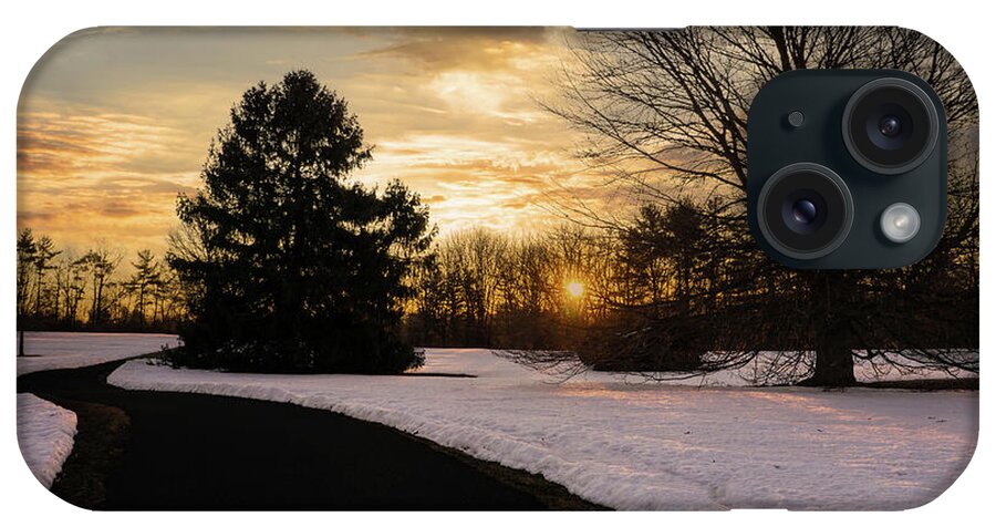 Sunrise iPhone Case featuring the photograph Trexler Park - Upper Paths Winter Sunrise Traditional by Jason Fink