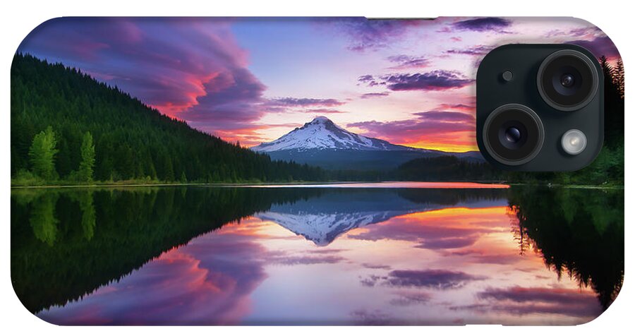 Trillium Lake iPhone Case featuring the photograph Trillium Lake Sunrise by Darren White