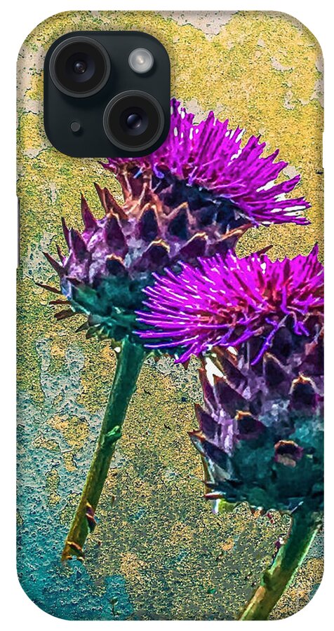 Thistles iPhone Case featuring the digital art Trinity by Denise Railey