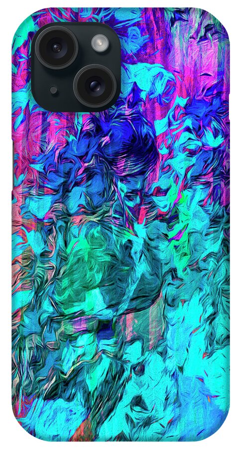  iPhone Case featuring the digital art Tropical Blues by Cindy Greenstein