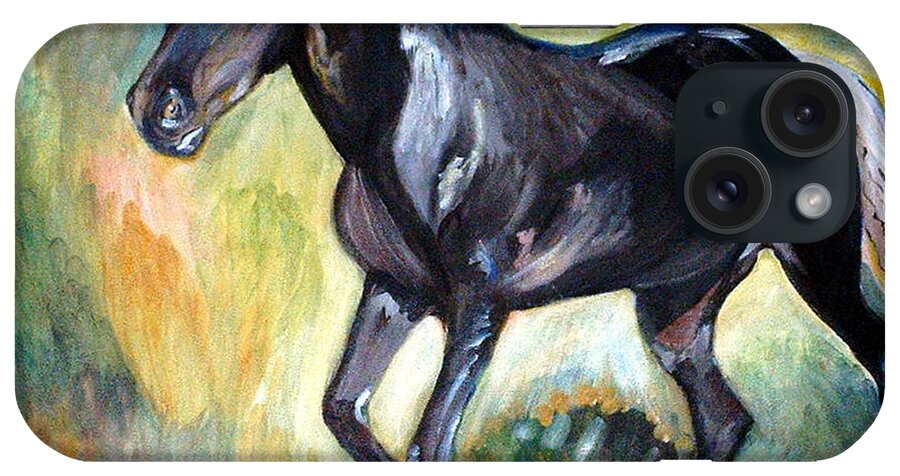 Horse iPhone Case featuring the painting Trot by Genevieve Holland