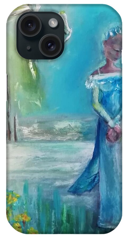 Acrylic Painting iPhone Case featuring the painting Trust in Light by Alexandra Vusir