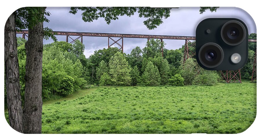 Tulip Trestle iPhone Case featuring the photograph Tulip Trestle Summer Storm - Bloomfield - Indiana by Gary Whitton