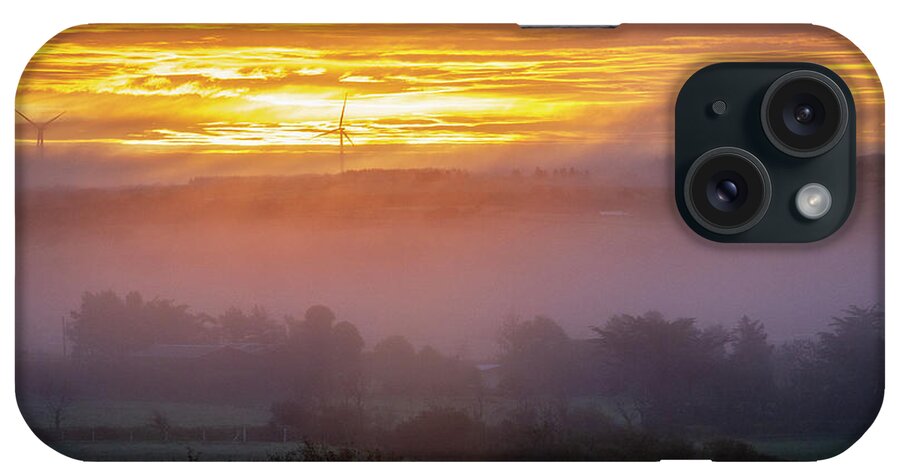 Templeglantine iPhone Case featuring the photograph Tullig Misty Sunsise by Mark Callanan