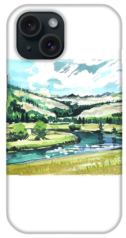 Tuolume iPhone Case featuring the painting Tuolume Medows by Luisa Millicent