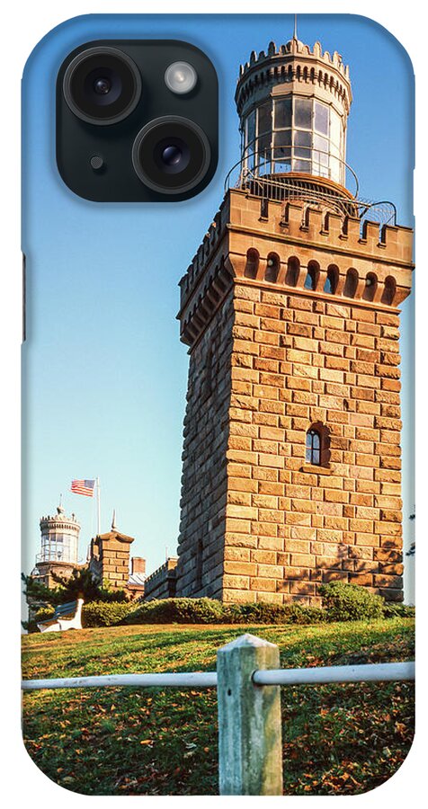 Lighthouse iPhone Case featuring the photograph Twin Lights Highlands New Jersey by Joseph S Giacalone