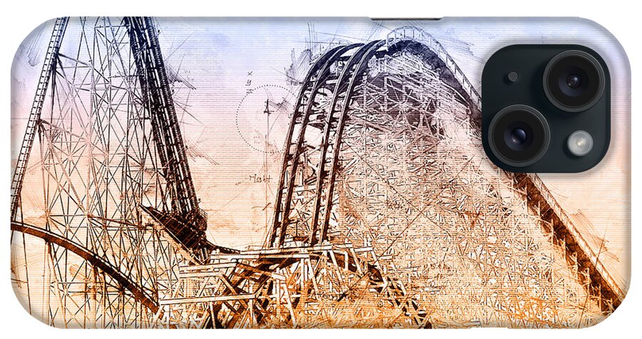 Rollercoaster iPhone Case featuring the photograph Twisted Colossus and Goliath by Matthew Nelson