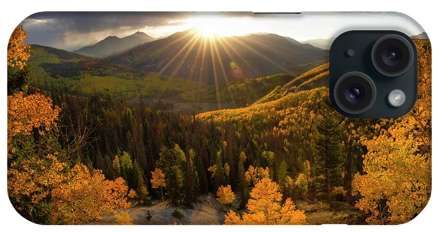 Colorado iPhone Case featuring the photograph Uncompahgre Sunburst Panorama by Aaron Spong