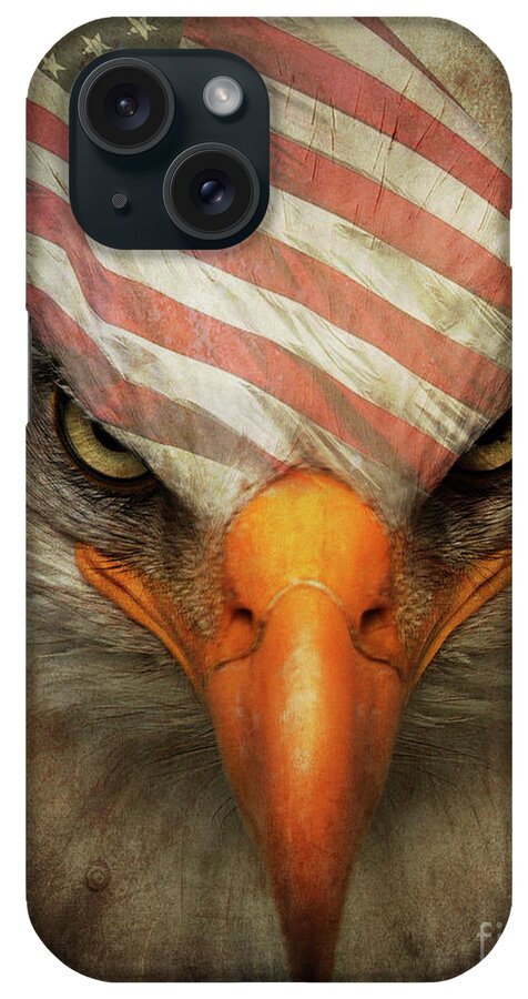 Eagle Mask iPhone Case featuring the digital art Eagle Mask by Shanina Conway