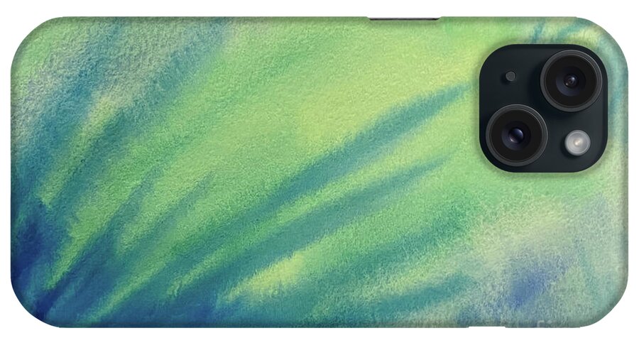 Abstract iPhone Case featuring the painting Under Sea Abstract by Lisa Neuman