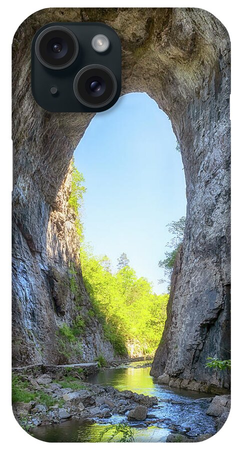 Natural Bridge iPhone Case featuring the photograph Under the Natural Bridge by Susan Rissi Tregoning