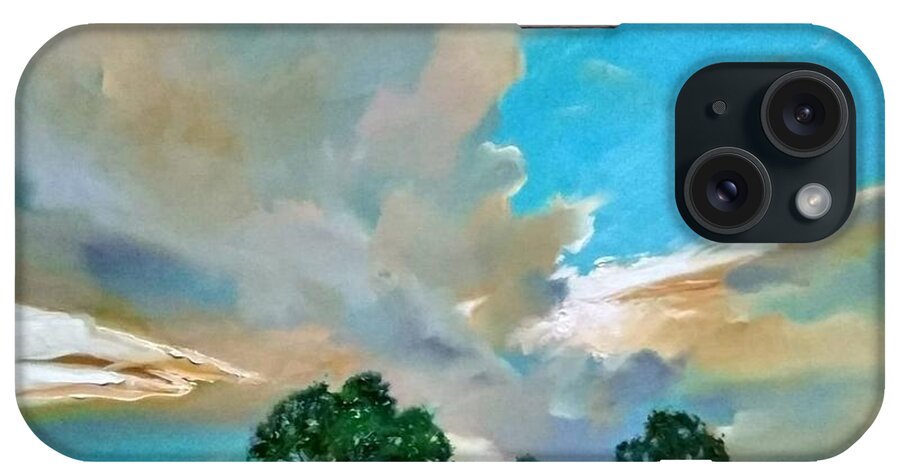 Ignatenko iPhone Case featuring the painting Under the sky by Sergey Ignatenko