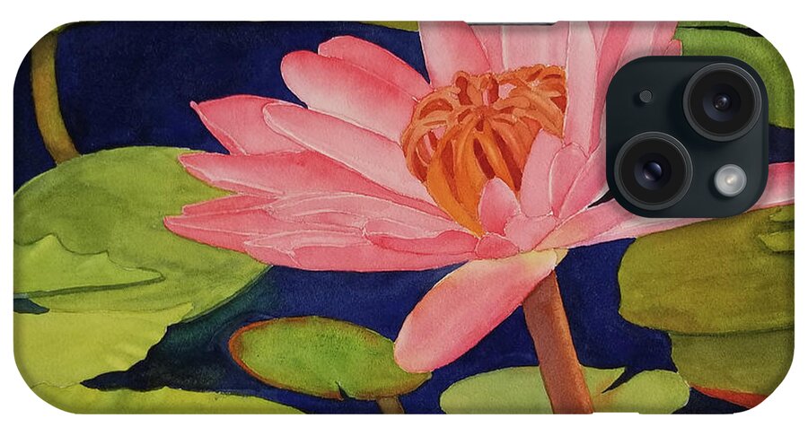 Waterlily iPhone Case featuring the painting Rise Above by Judy Mercer